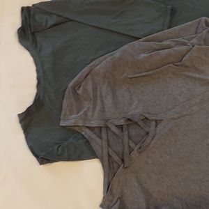 Apana Activewear Top, Back Lace Up - Lot of 2